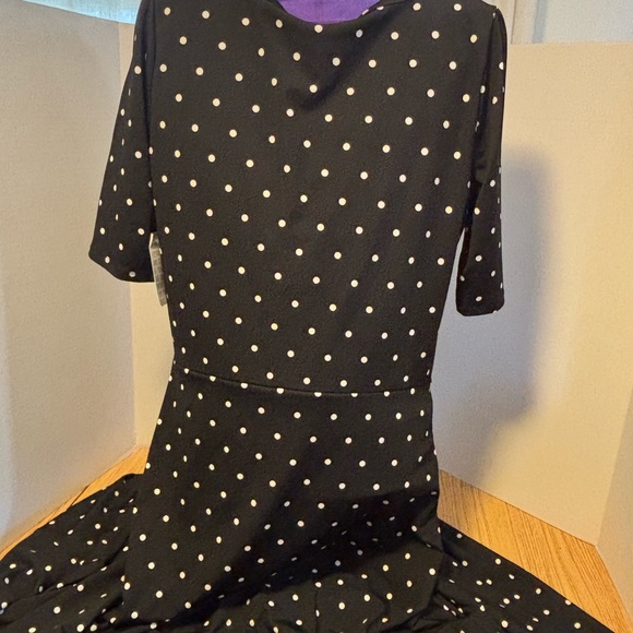 LuLaRoe Black and White Polka Dot Ana Maxi Dress - Picture 2 of 5